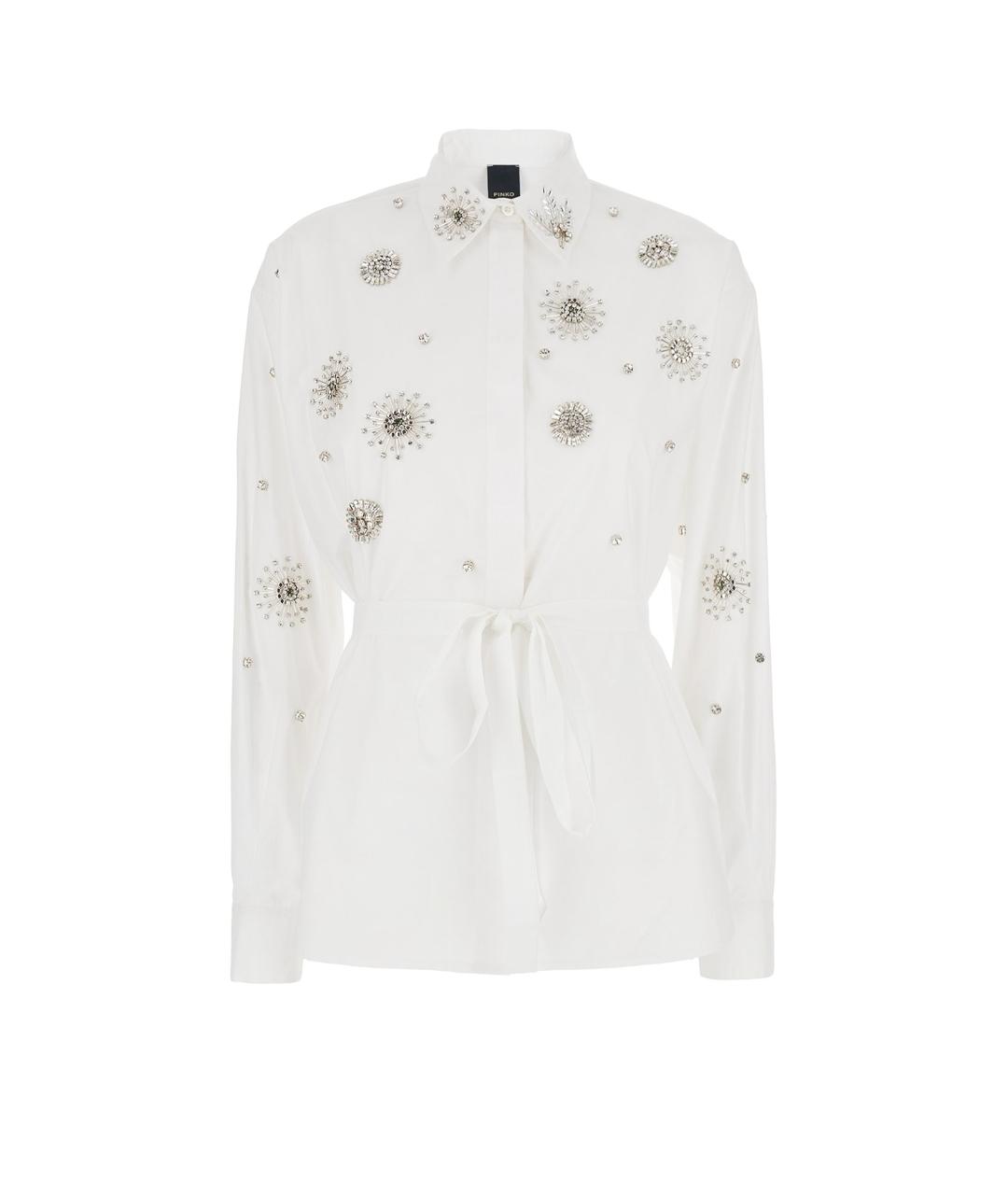 PINKO Белая хлопковая рубашка, фото 1
