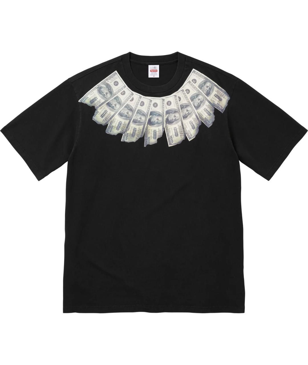 SUPREME Черная хлопковая футболка, фото 1
