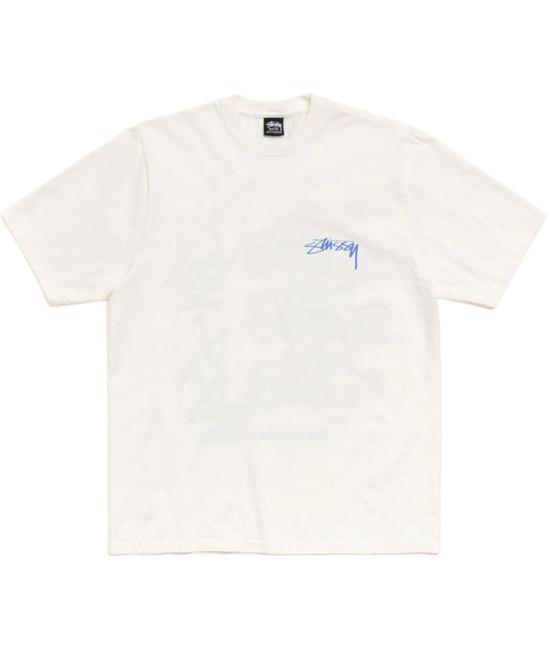 STUSSY Белая футболка, фото 1