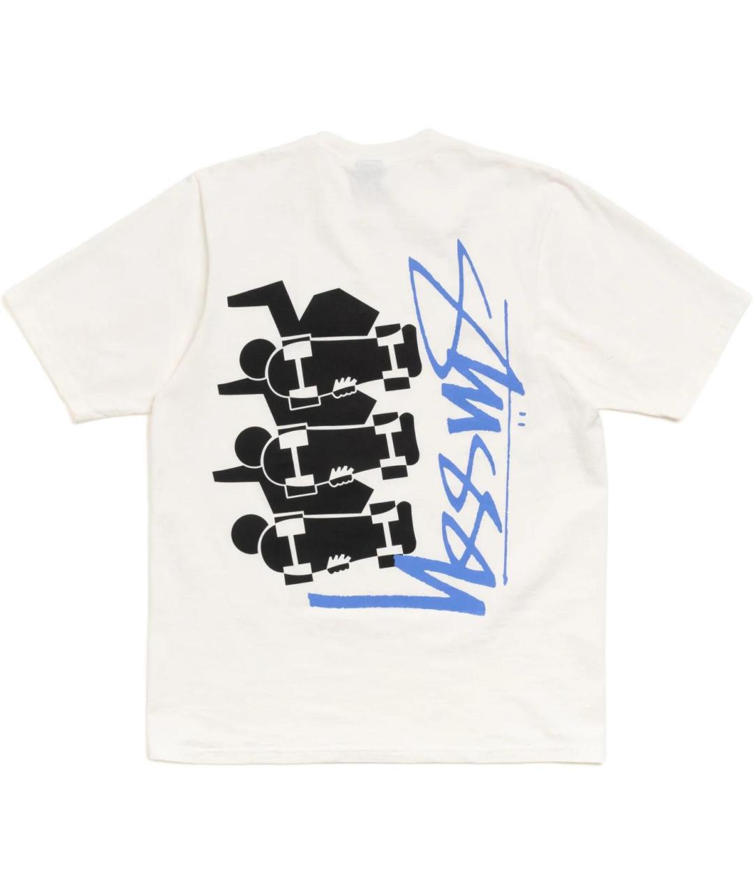 STUSSY Белая футболка, фото 2