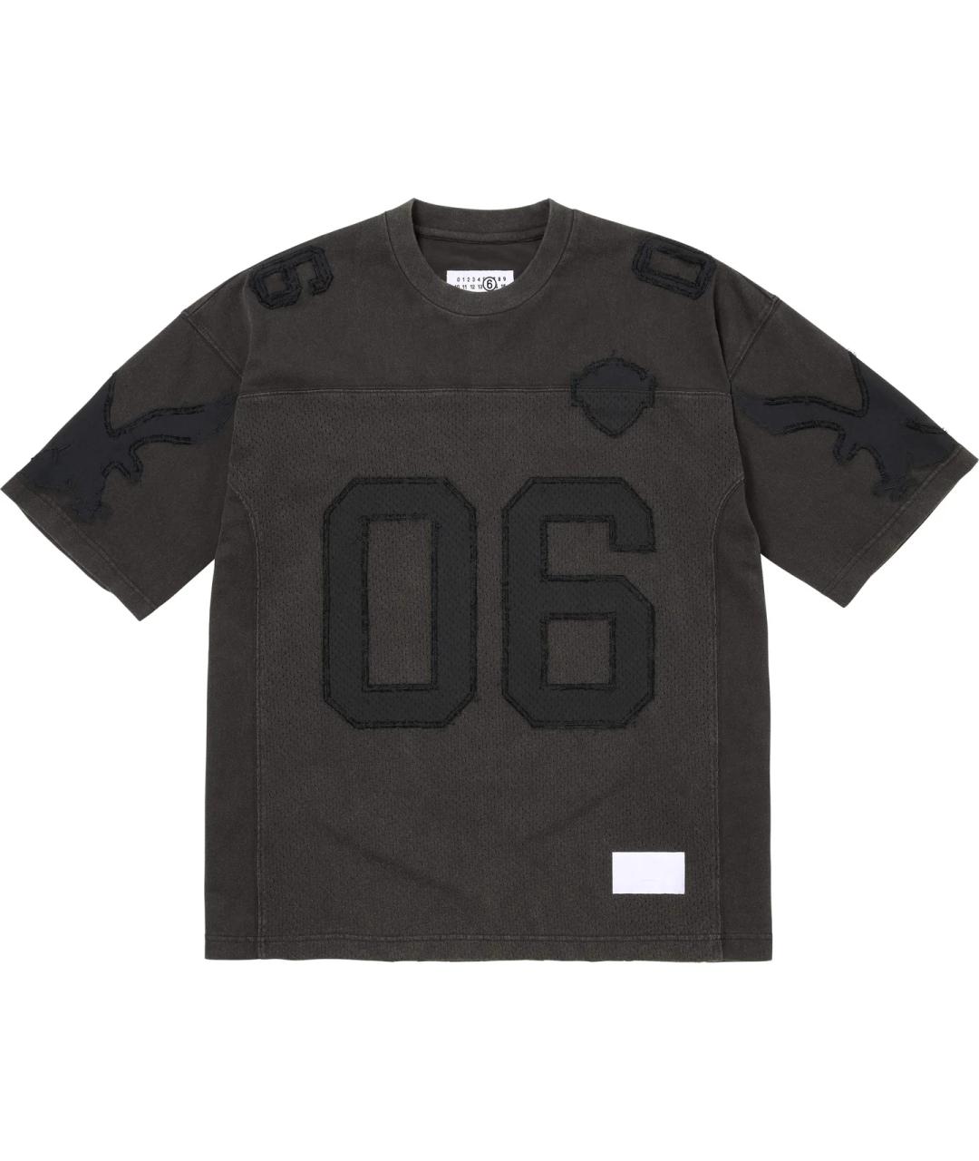 SUPREME Черная хлопковая футболка, фото 1