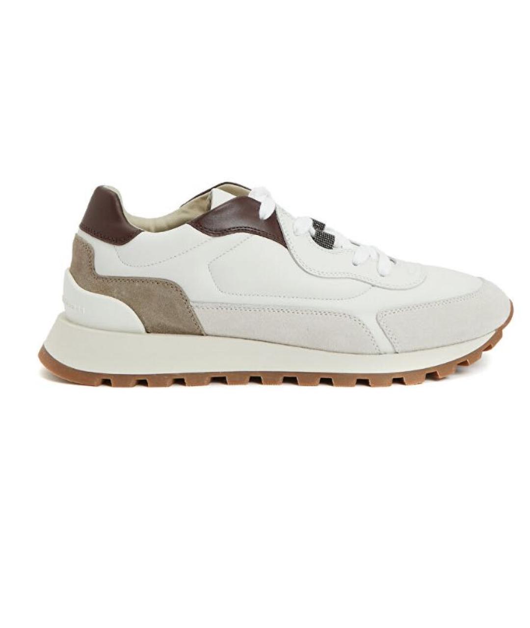 BRUNELLO CUCINELLI Белые кожаные кроссовки, фото 1