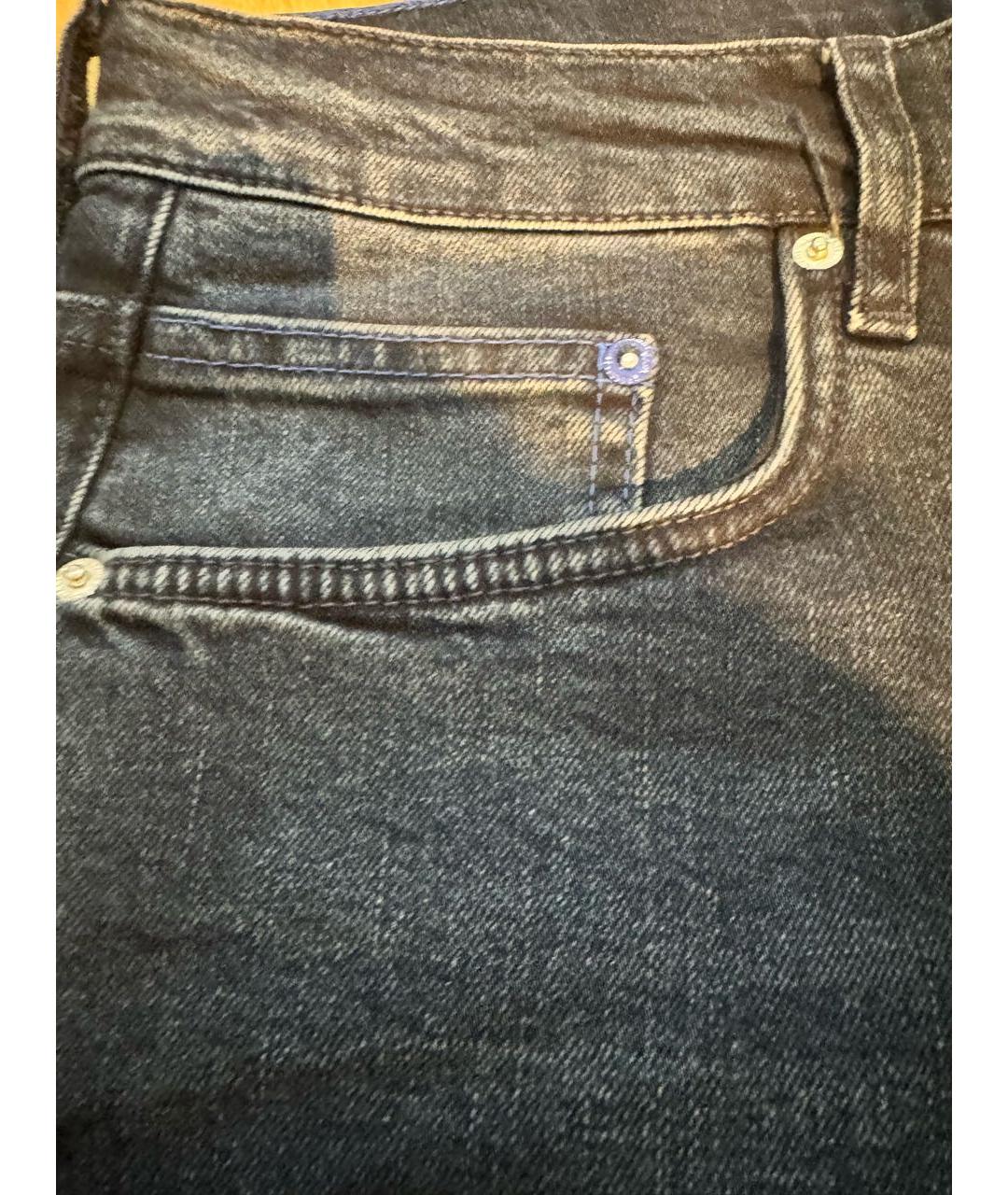 KARL LAGERFELD Темно-синие хлопковые прямые джинсы, фото 4