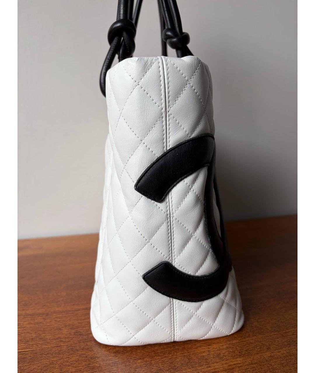 CHANEL Белая кожаная сумка через плечо, фото 8