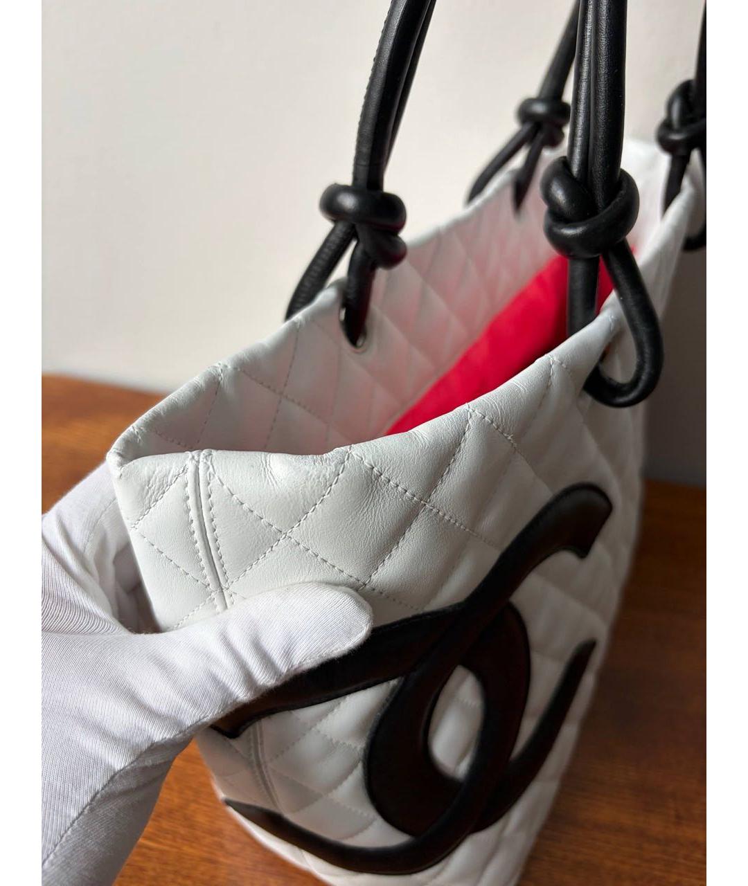 CHANEL Белая кожаная сумка через плечо, фото 9