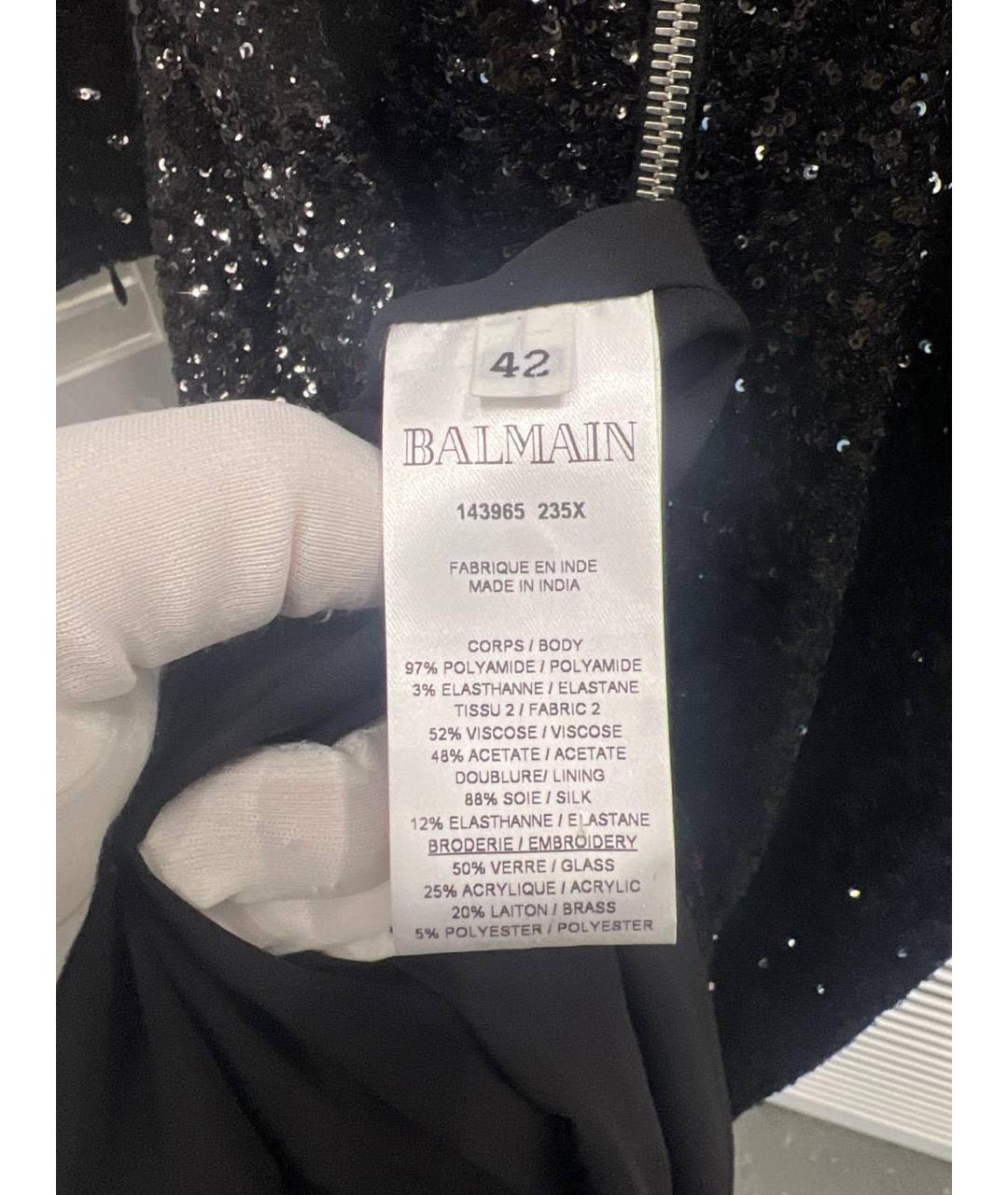 BALMAIN Черное вечернее платье, фото 4