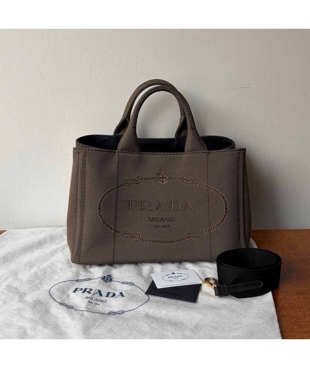 PRADA Хаки сумка тоут, фото 9