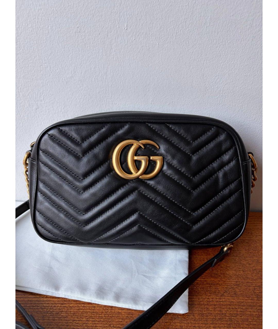 GUCCI Черная кожаная сумка через плечо, фото 3