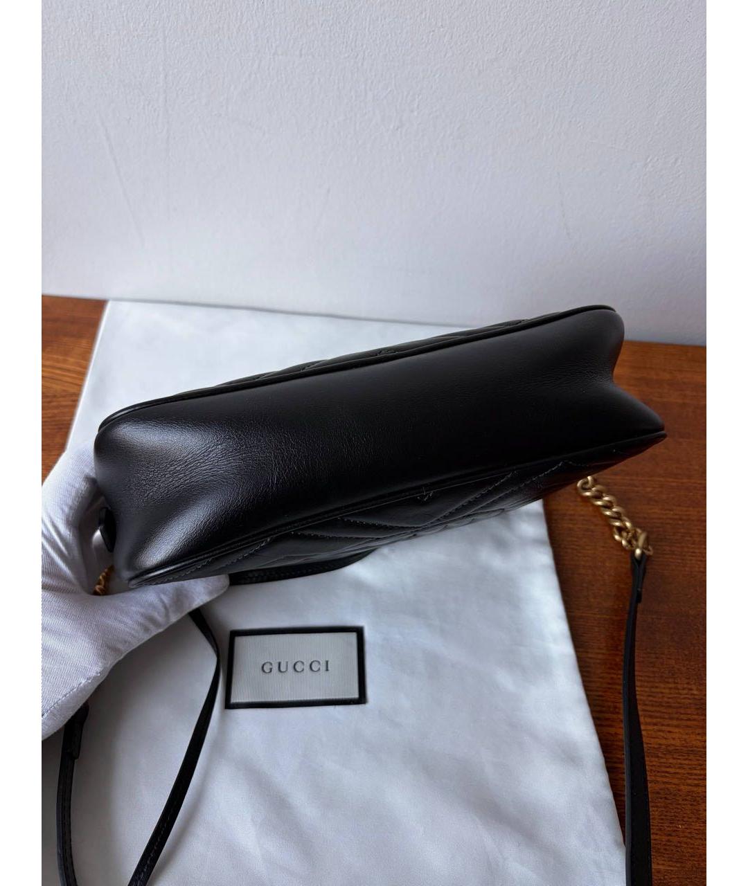 GUCCI Черная кожаная сумка через плечо, фото 8