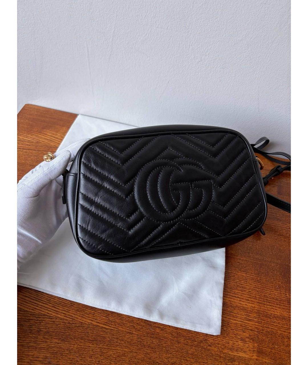 GUCCI Черная кожаная сумка через плечо, фото 4