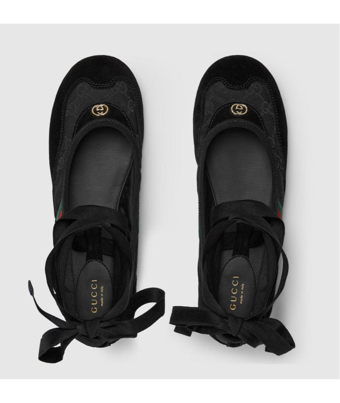 GUCCI Черные балетки, фото 6