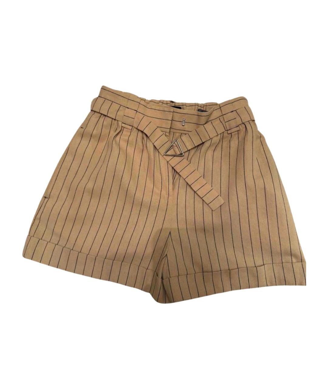 MAJE Бежевые льняные шорты, фото 1