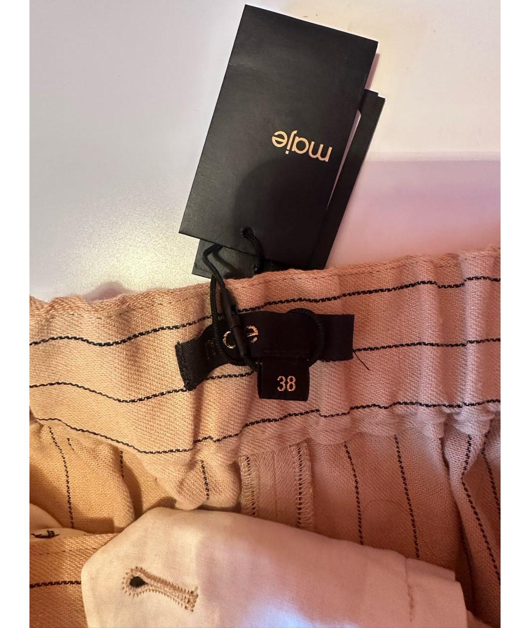 MAJE Бежевые льняные шорты, фото 5