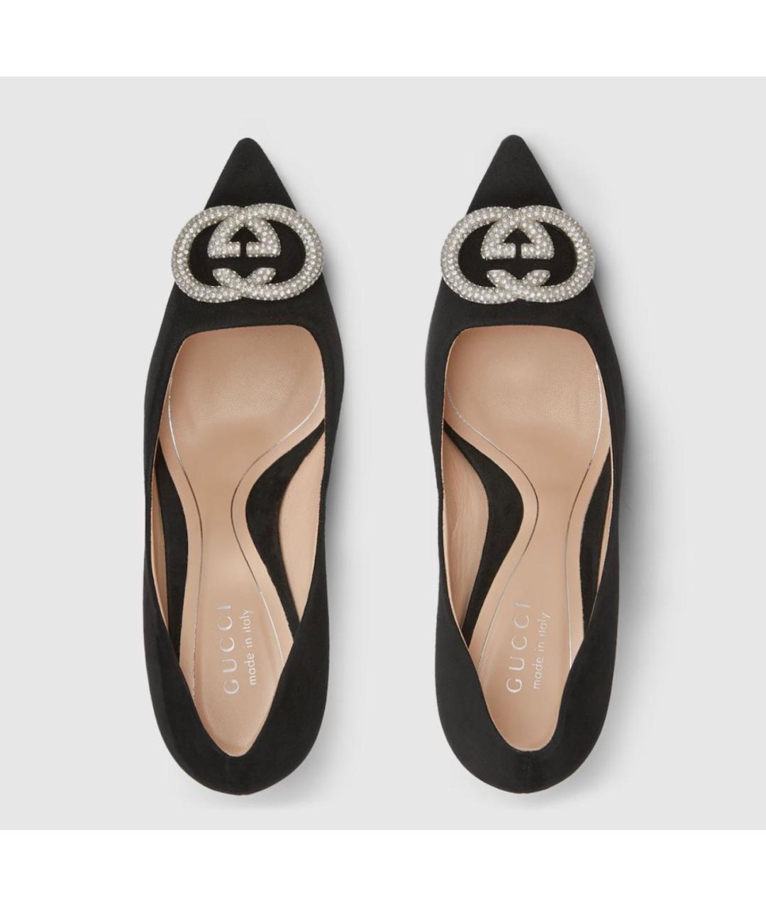 GUCCI Черные замшевые туфли, фото 5