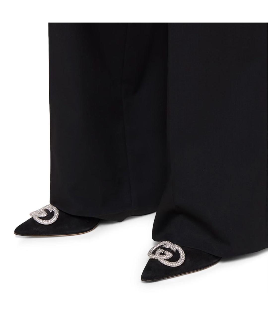 GUCCI Черные замшевые туфли, фото 3