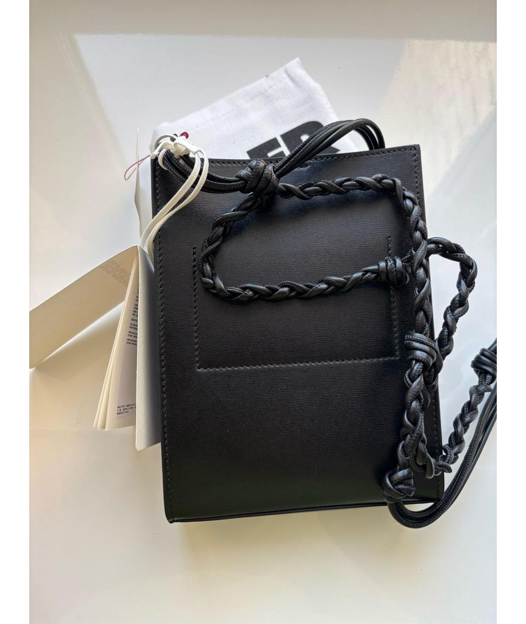 JIL SANDER Черная кожаная сумка через плечо, фото 3