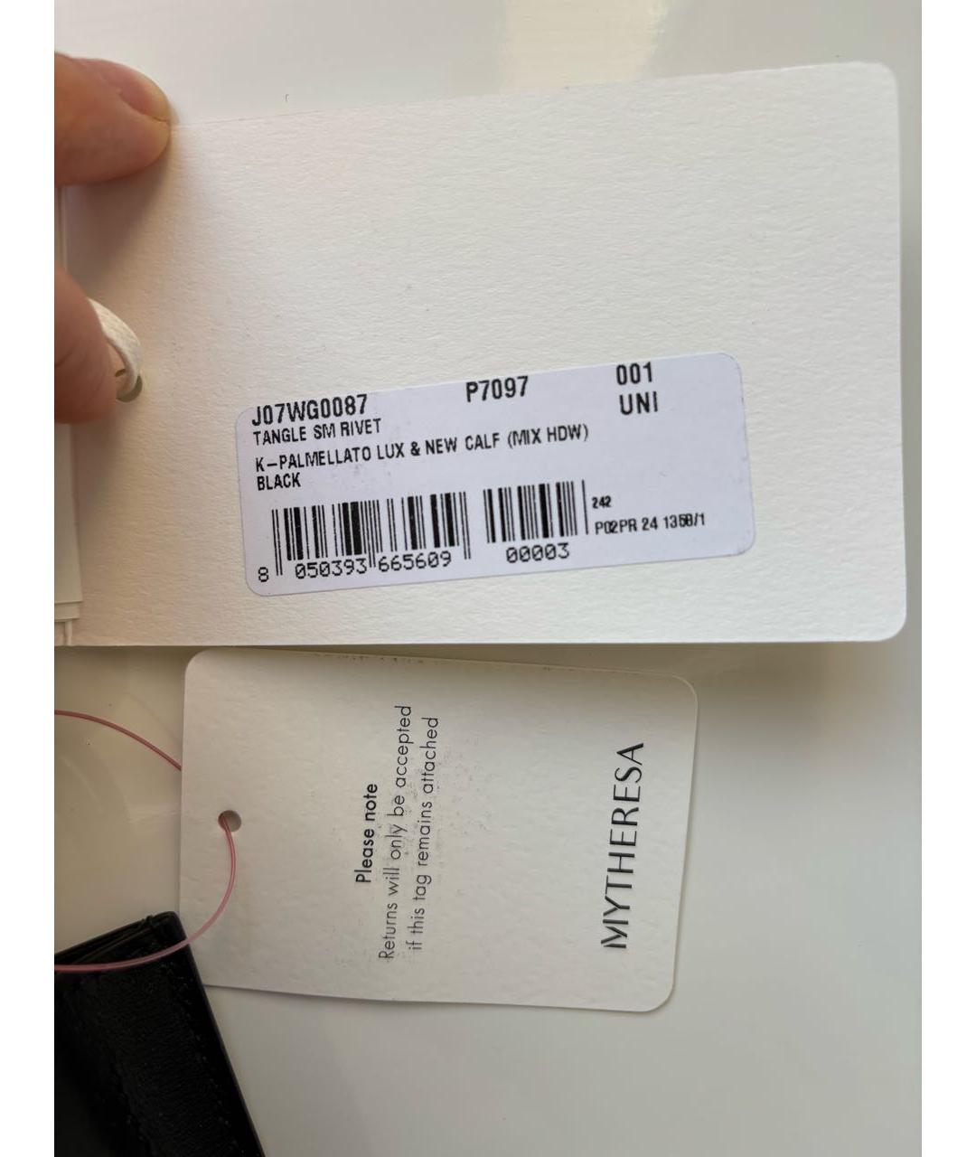 JIL SANDER Черная кожаная сумка через плечо, фото 6