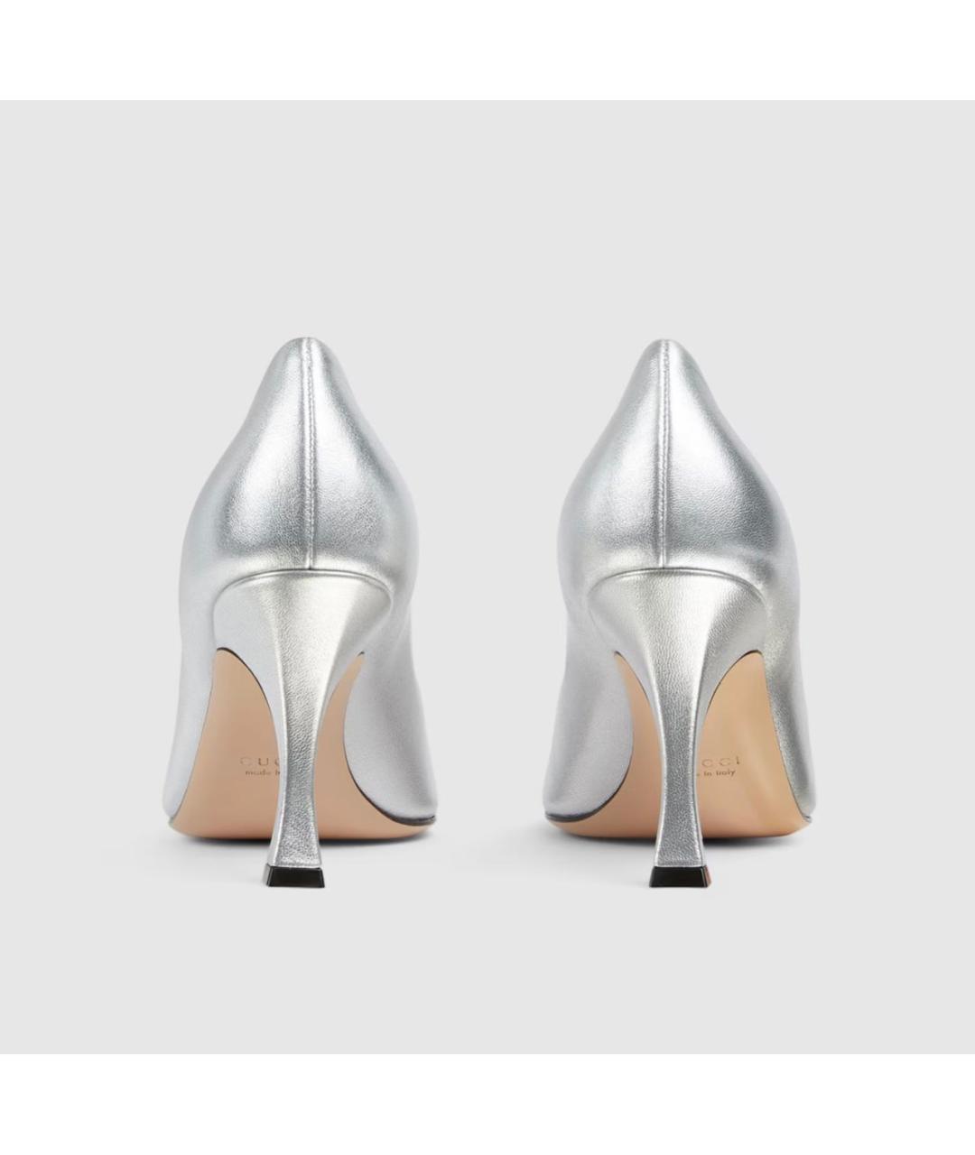 GUCCI Серые кожаные туфли, фото 4