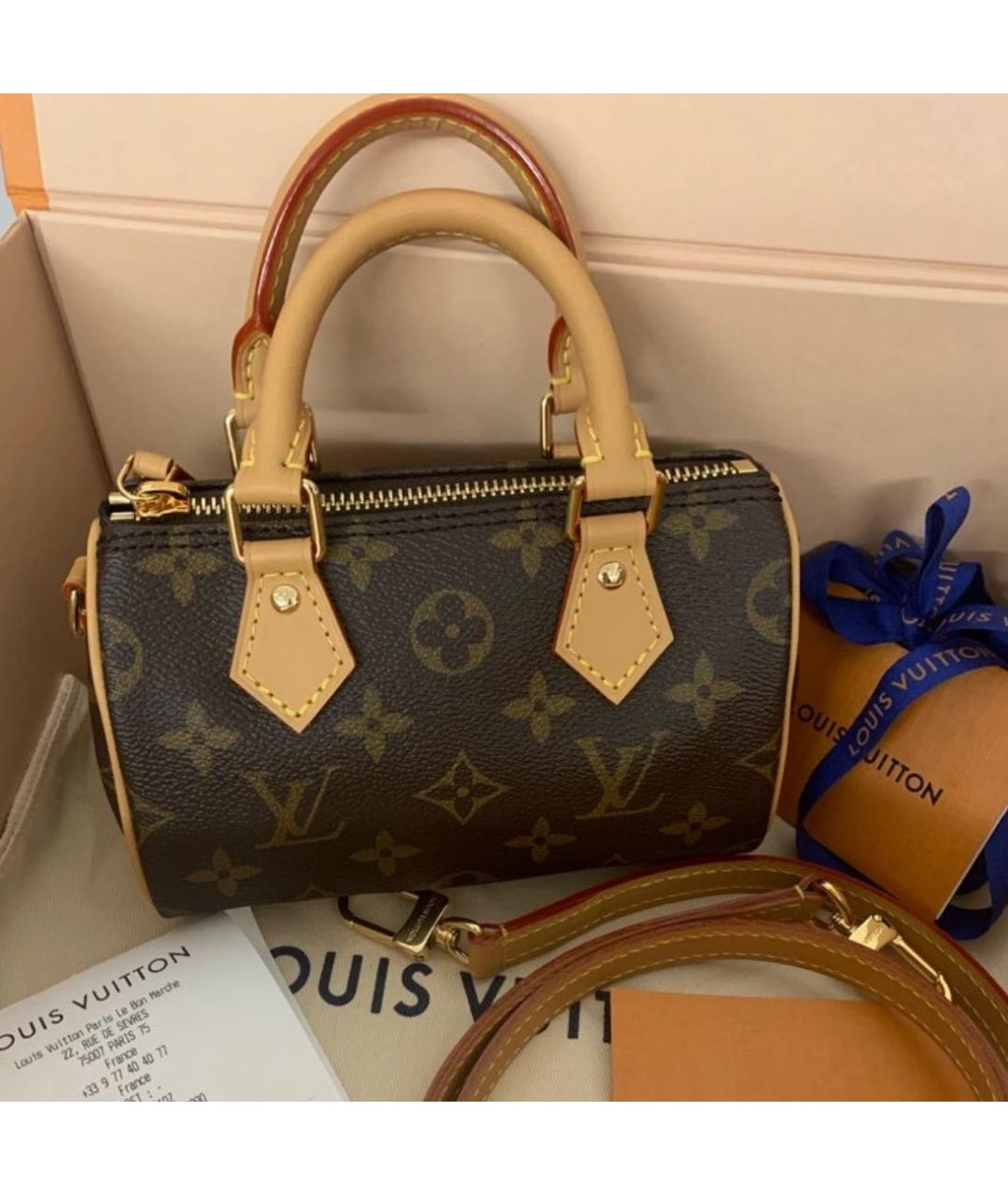 LOUIS VUITTON Коричневая сумка с короткими ручками, фото 5