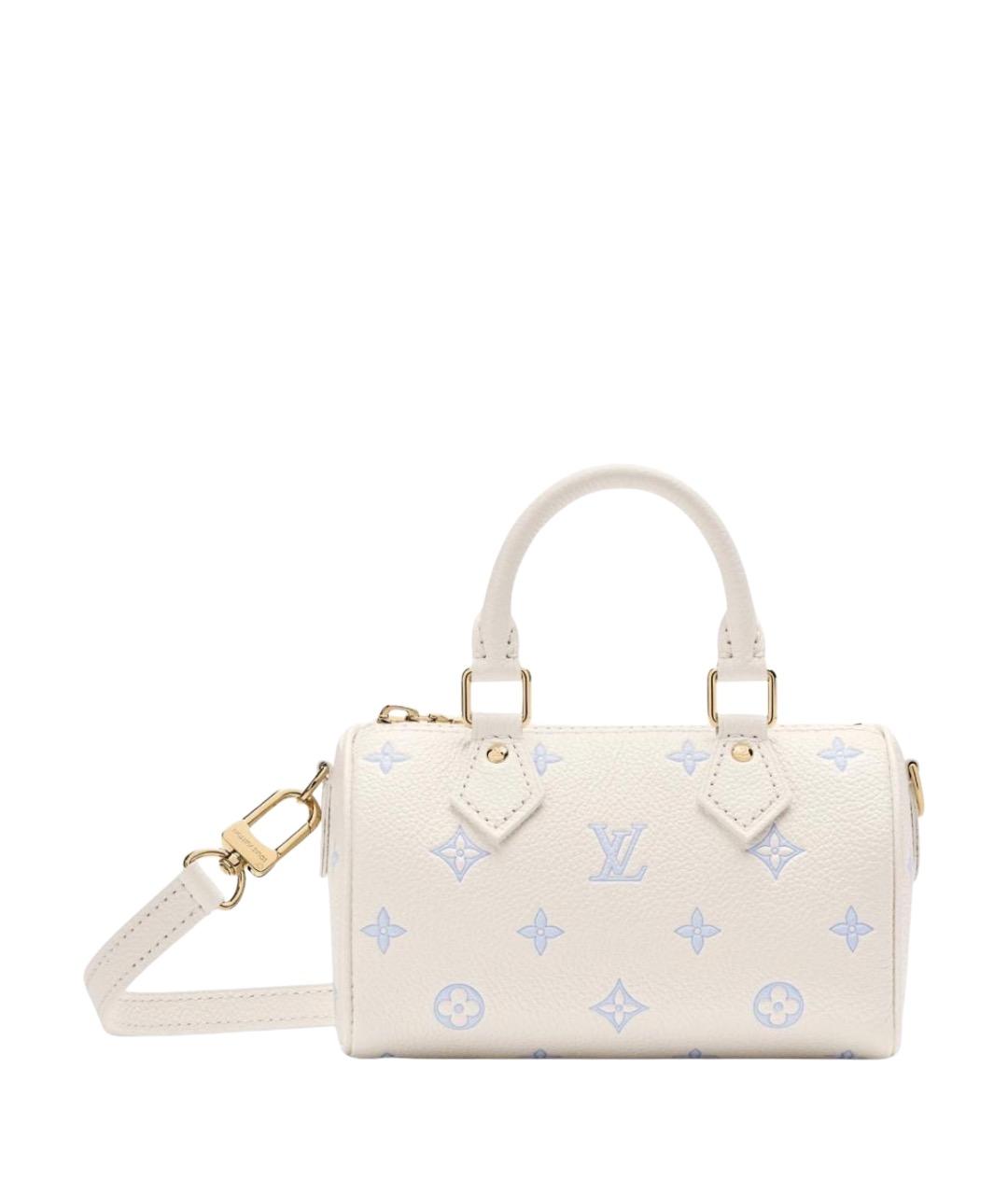 LOUIS VUITTON Белая кожаная сумка с короткими ручками, фото 1