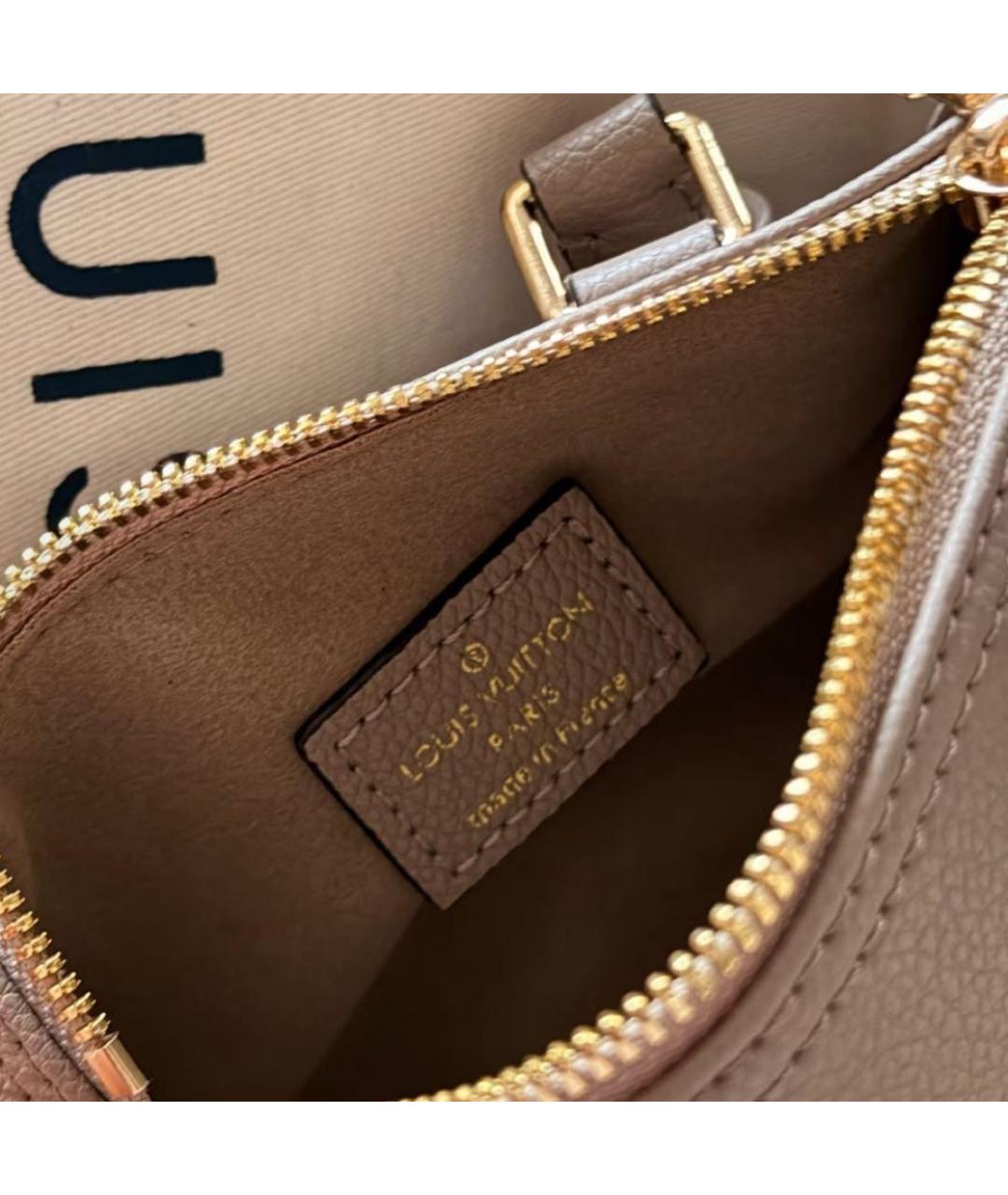 LOUIS VUITTON Серая кожаная сумка с короткими ручками, фото 5