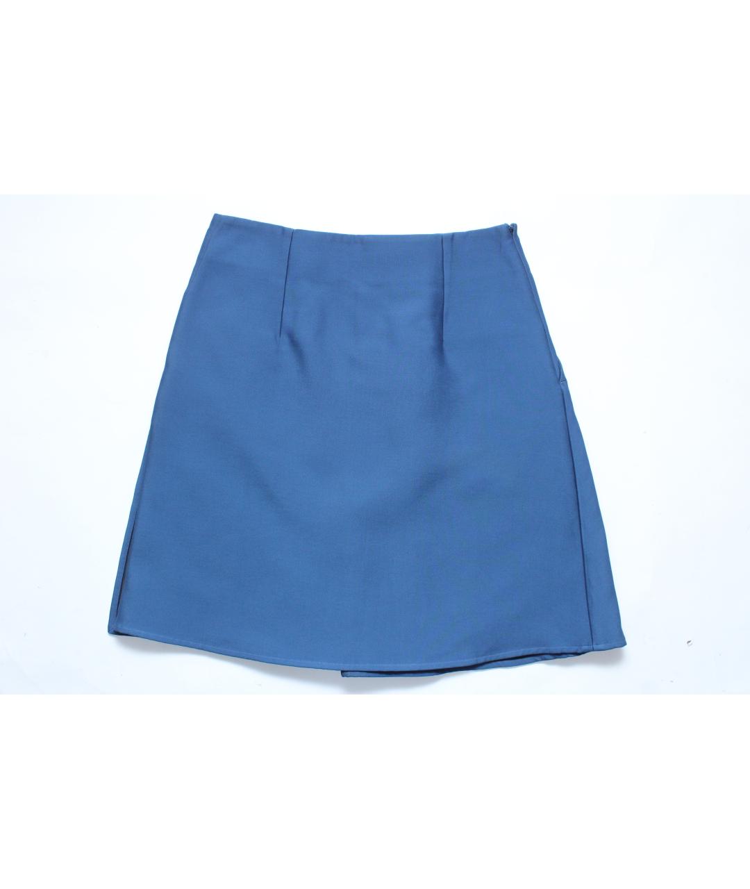 JIL SANDER Синяя юбка миди, фото 4
