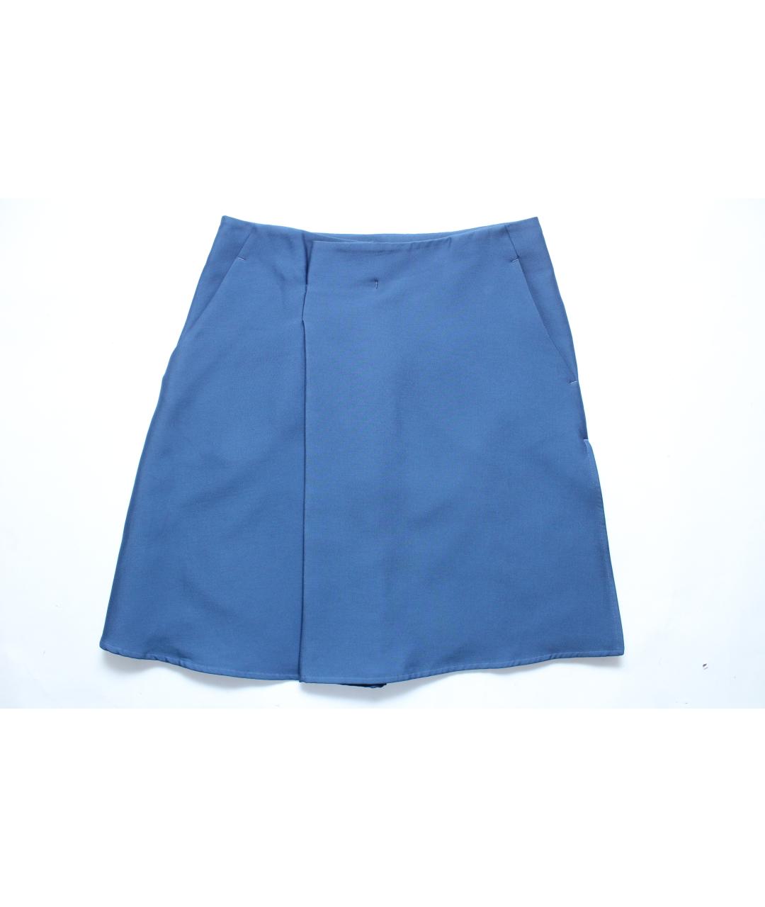 JIL SANDER Синяя юбка миди, фото 10