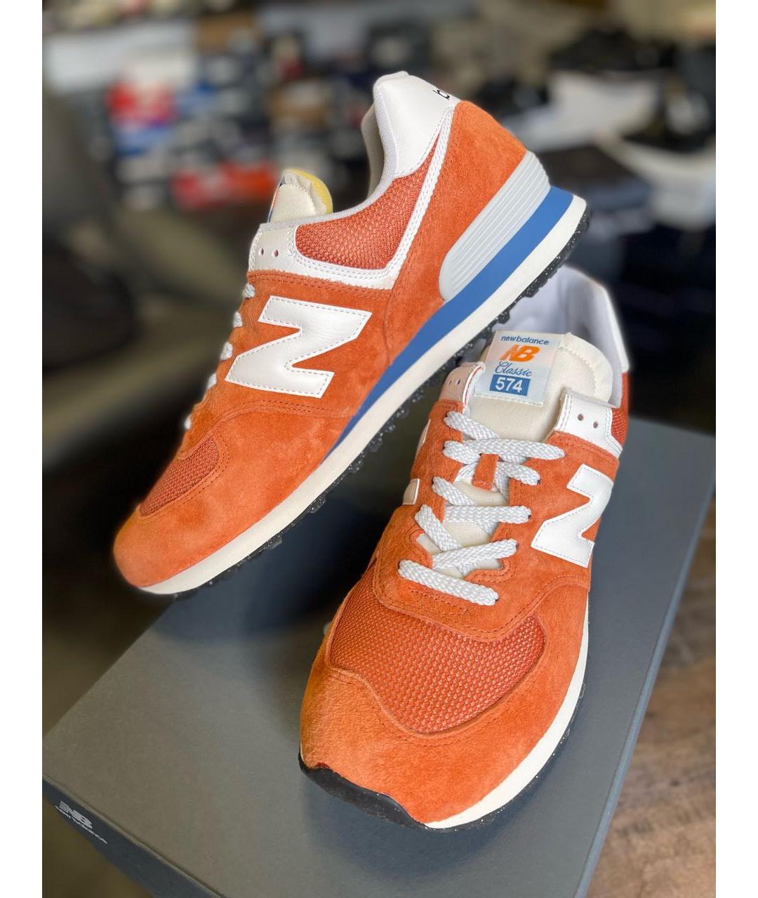 NEW BALANCE Оранжевое замшевые низкие кроссовки / кеды, фото 7