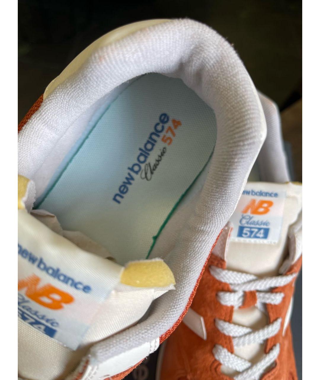 NEW BALANCE Оранжевое замшевые низкие кроссовки / кеды, фото 8