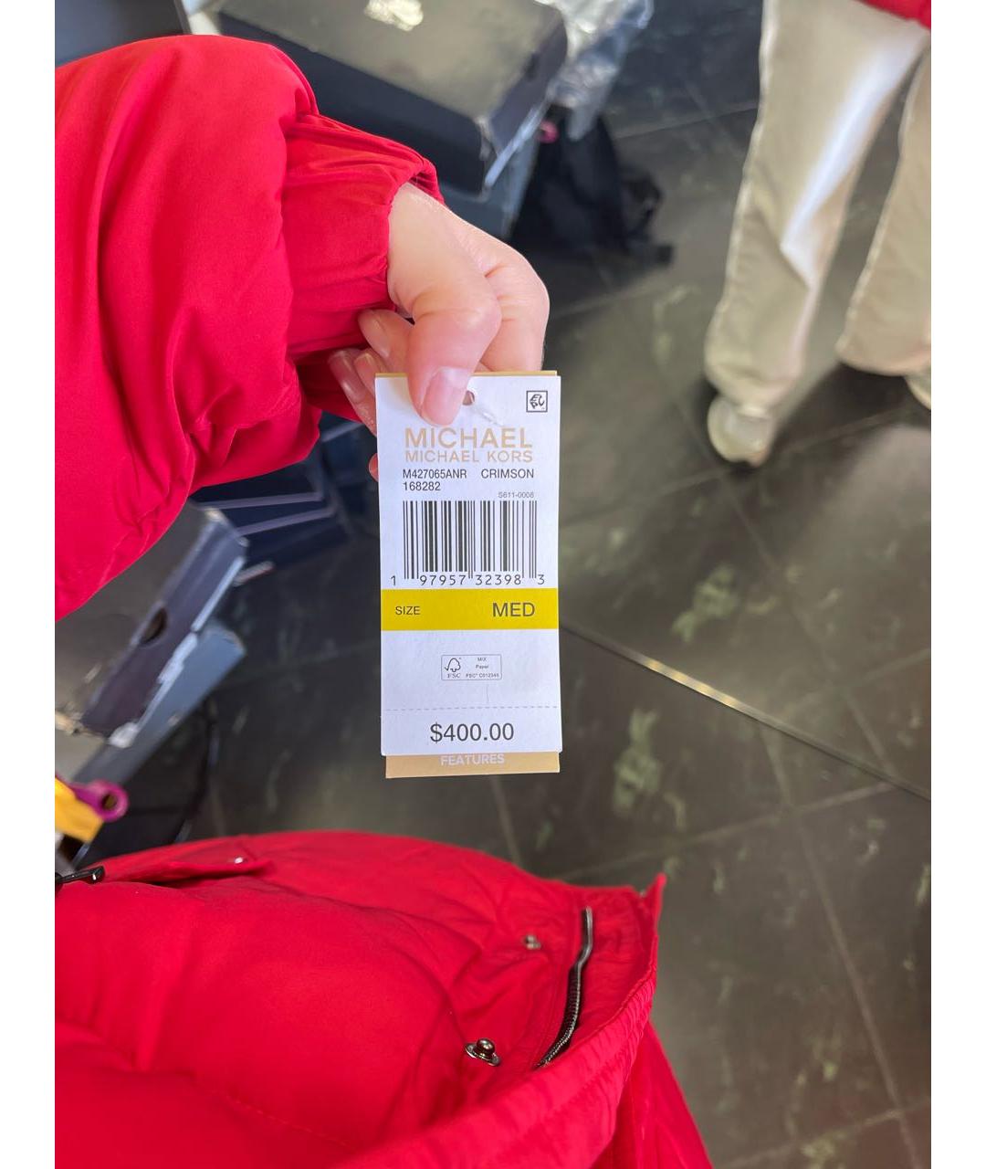 MICHAEL KORS Красная полиэстеровая куртка, фото 3