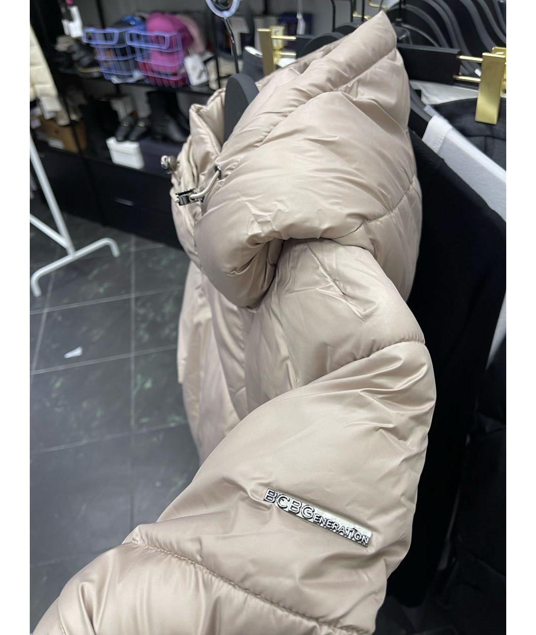 BCBG MAXAZRIA Бежевая полиэстеровая куртка, фото 6