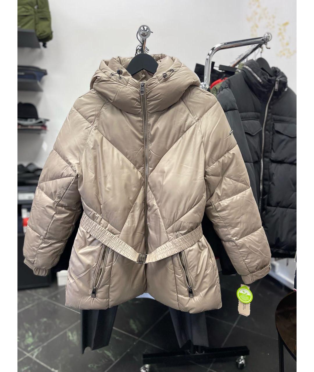 BCBG MAXAZRIA Бежевая полиэстеровая куртка, фото 4