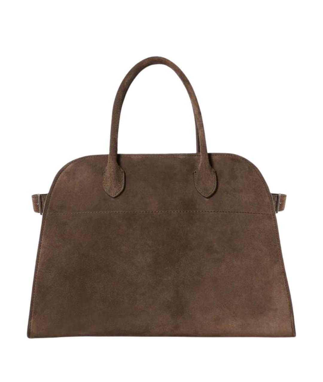 THE ROW Коричневая замшевая сумка тоут, фото 1