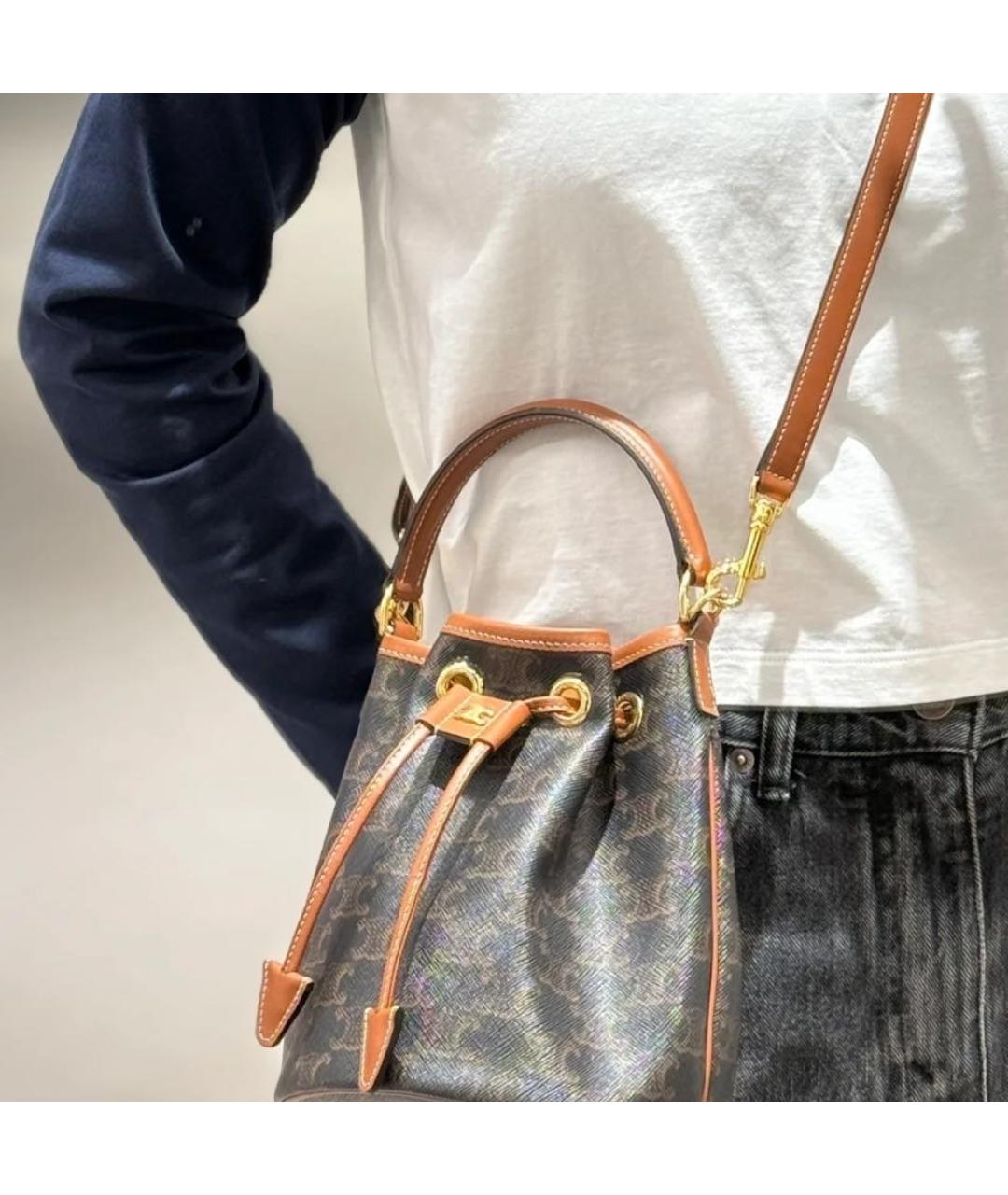 CELINE Коричневая сумка через плечо, фото 3