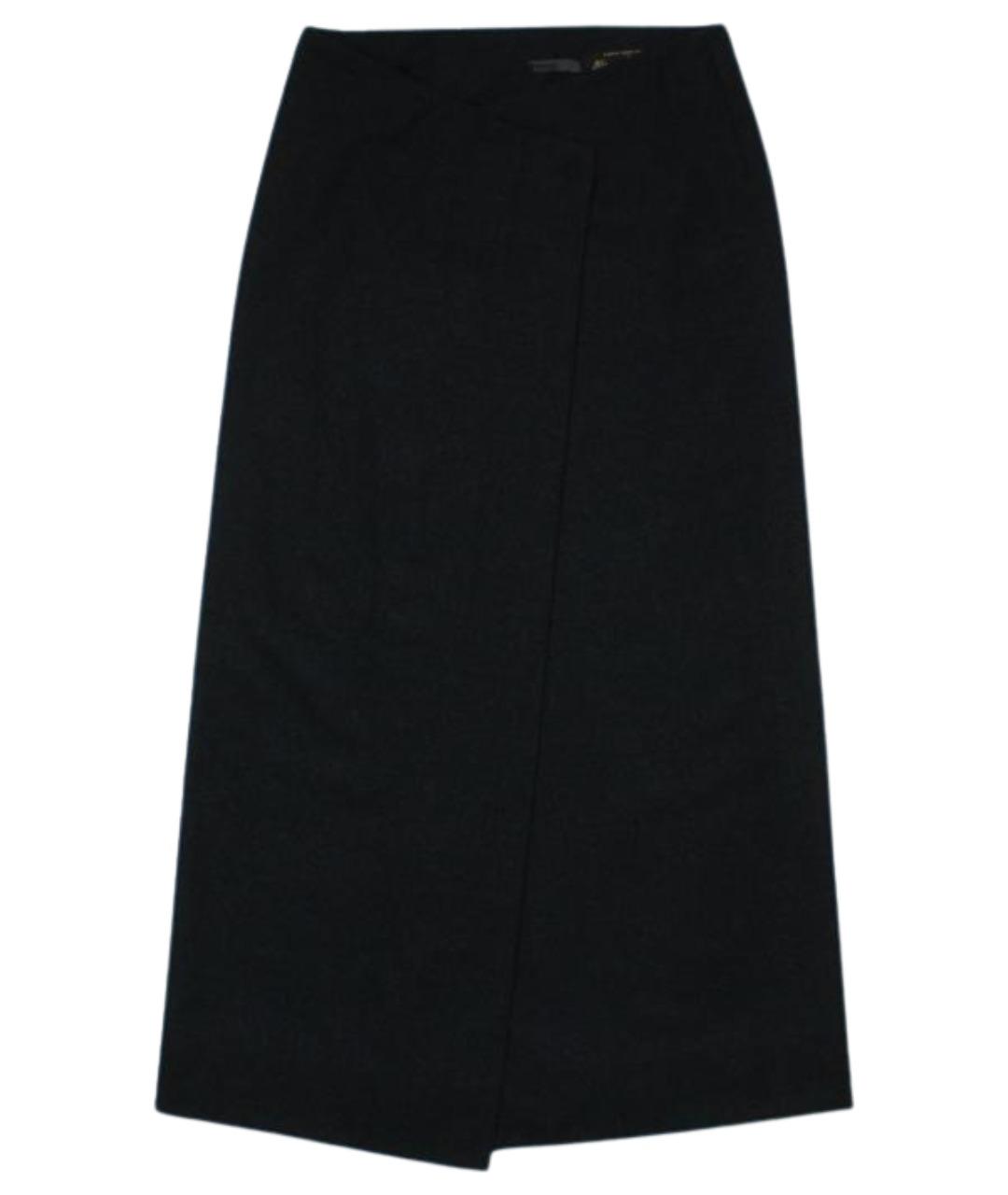 LORO PIANA Серая шерстяная юбка макси, фото 1