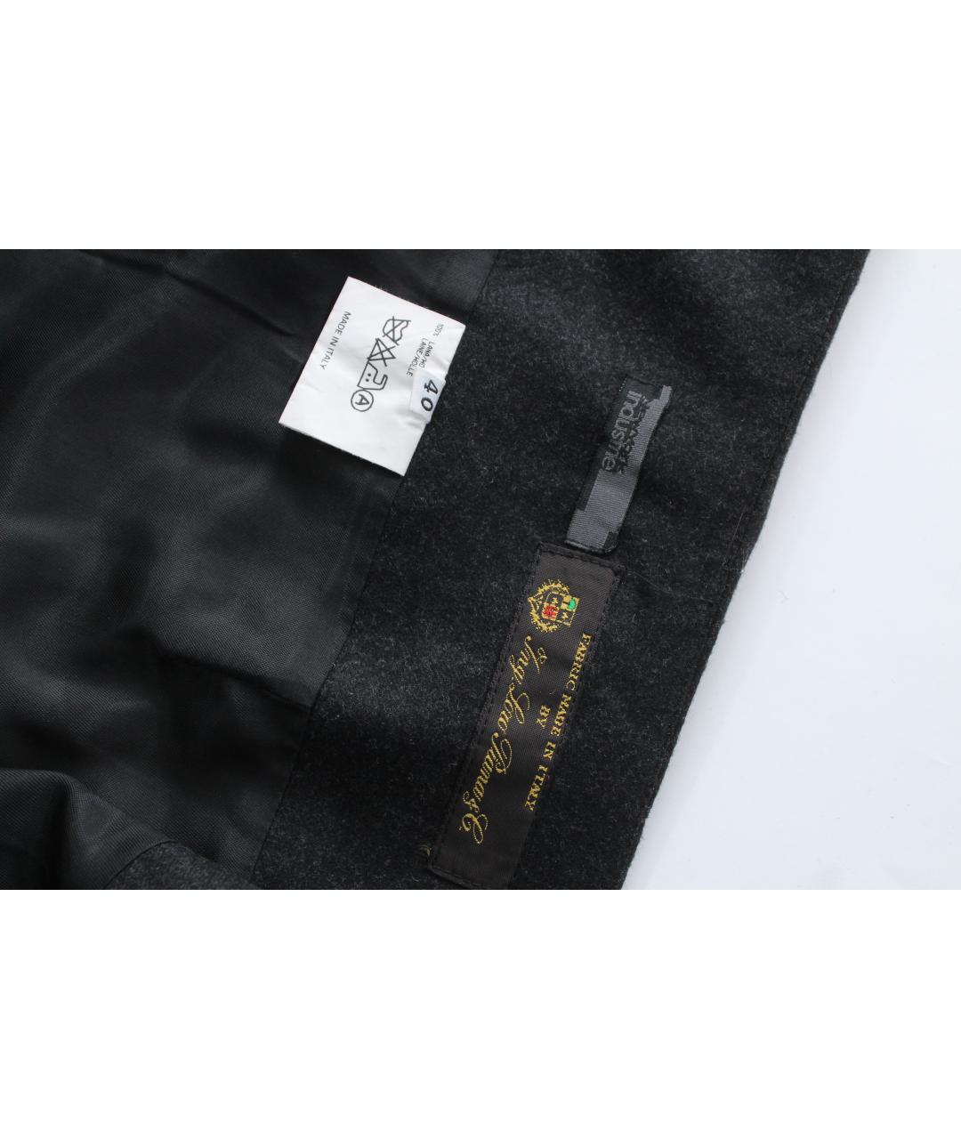 LORO PIANA Серая шерстяная юбка макси, фото 6