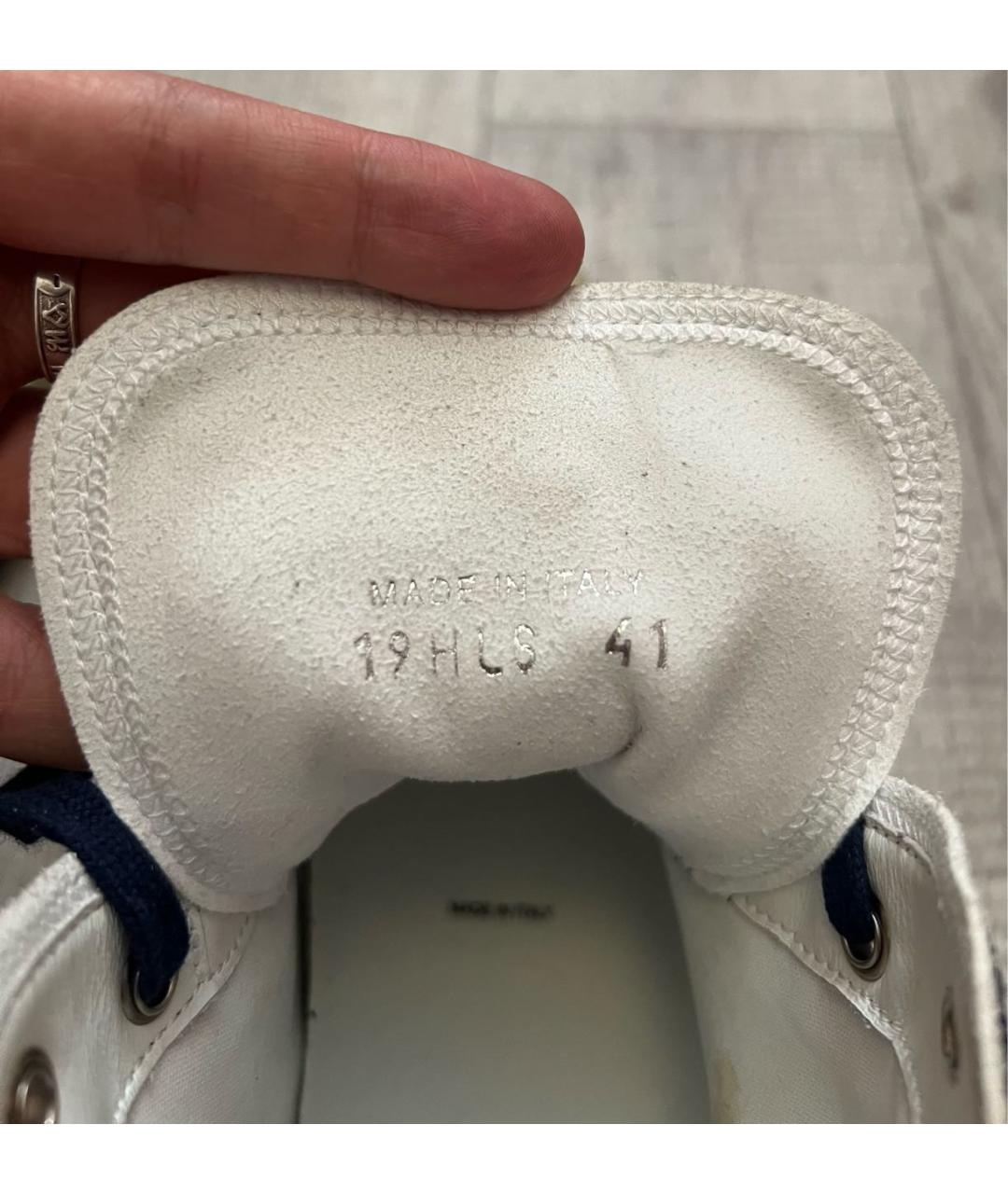 CHRISTIAN DIOR Синие текстильные высокие кроссовки / кеды, фото 8