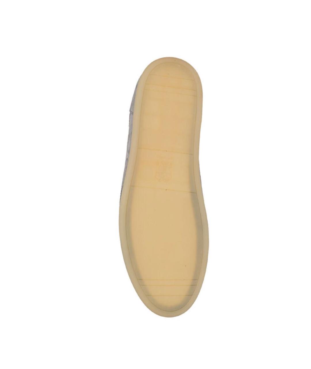 BRUNELLO CUCINELLI Серые замшевые низкие кроссовки / кеды, фото 4