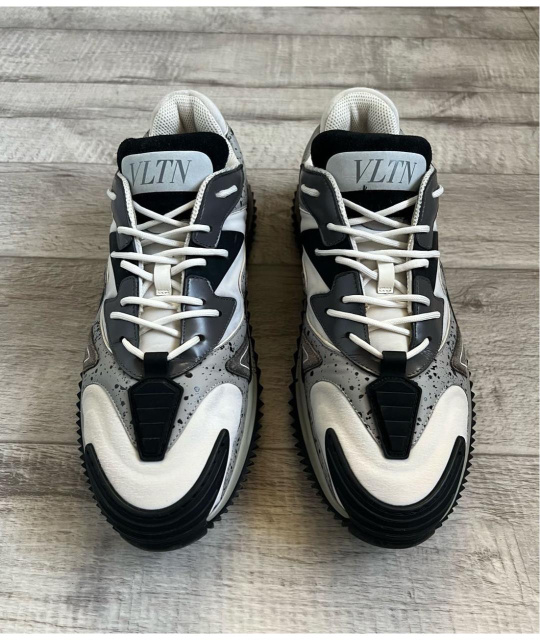 VALENTINO Серые текстильные низкие кроссовки / кеды, фото 3