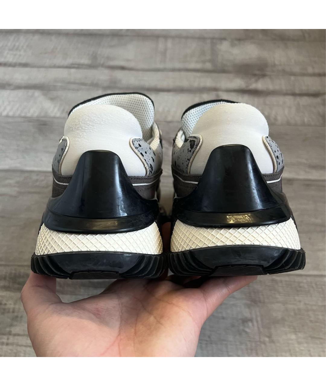 VALENTINO Серые текстильные низкие кроссовки / кеды, фото 6