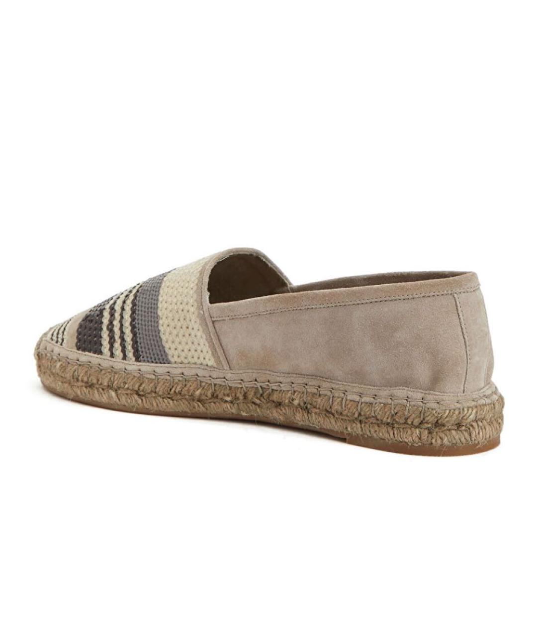 BRUNELLO CUCINELLI Бежевые замшевые эспадрильи, фото 4