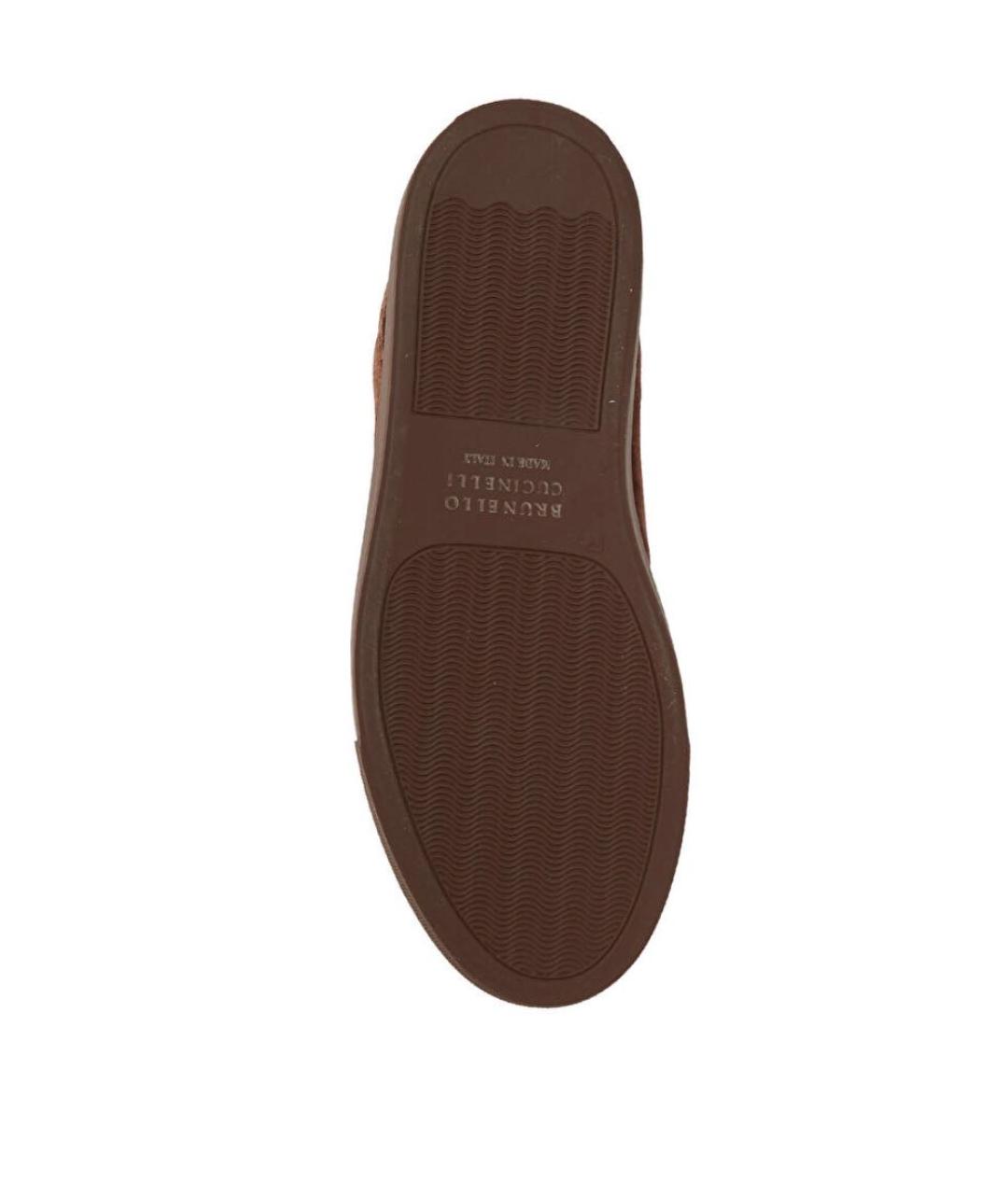 BRUNELLO CUCINELLI Бордовые замшевые кеды, фото 5