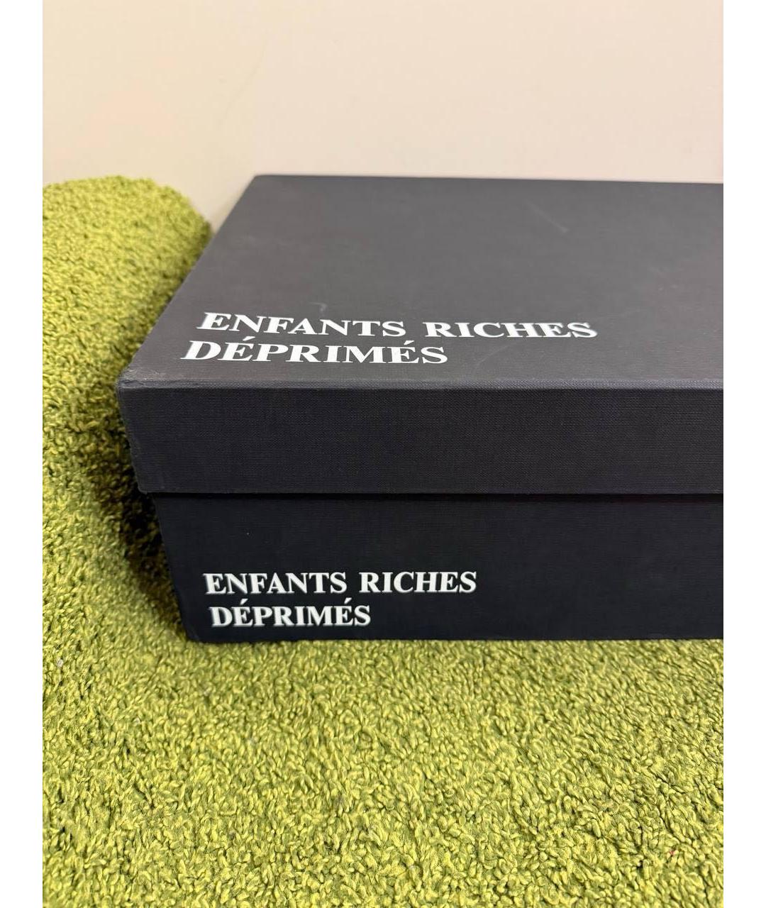 Enfants Riches Déprimés Черные кожаные высокие ботинки, фото 6