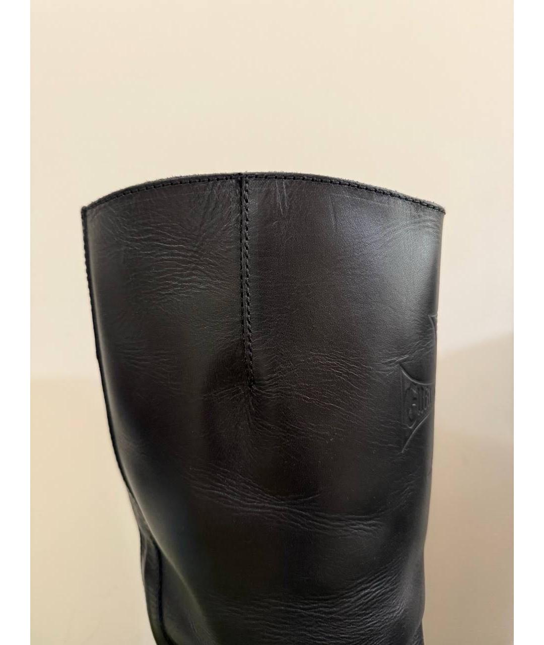 Enfants Riches Déprimés Черные кожаные высокие ботинки, фото 3