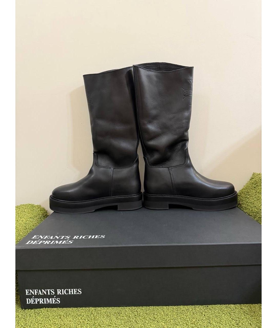 Enfants Riches Déprimés Черные кожаные высокие ботинки, фото 4