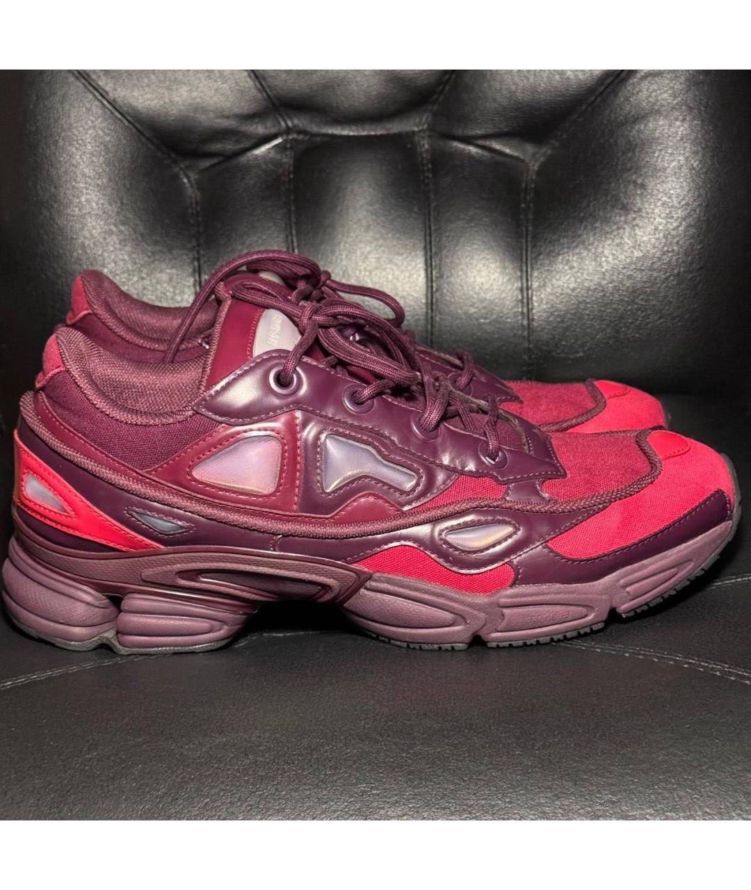 ADIDAS X RAF SIMONS Бордовые текстильные низкие кроссовки / кеды, фото 9