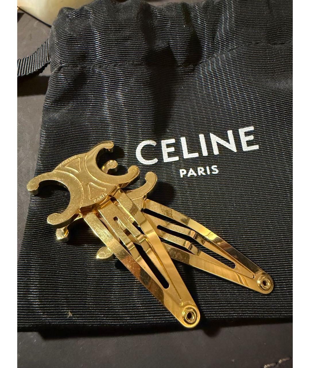 CELINE Золотая заколка, фото 2