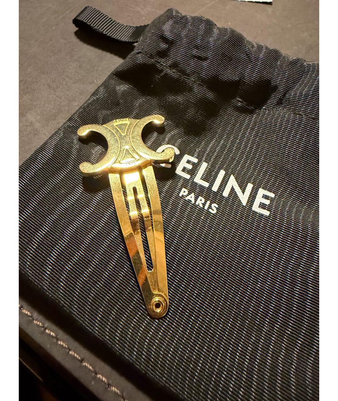 CELINE Золотая заколка, фото 3