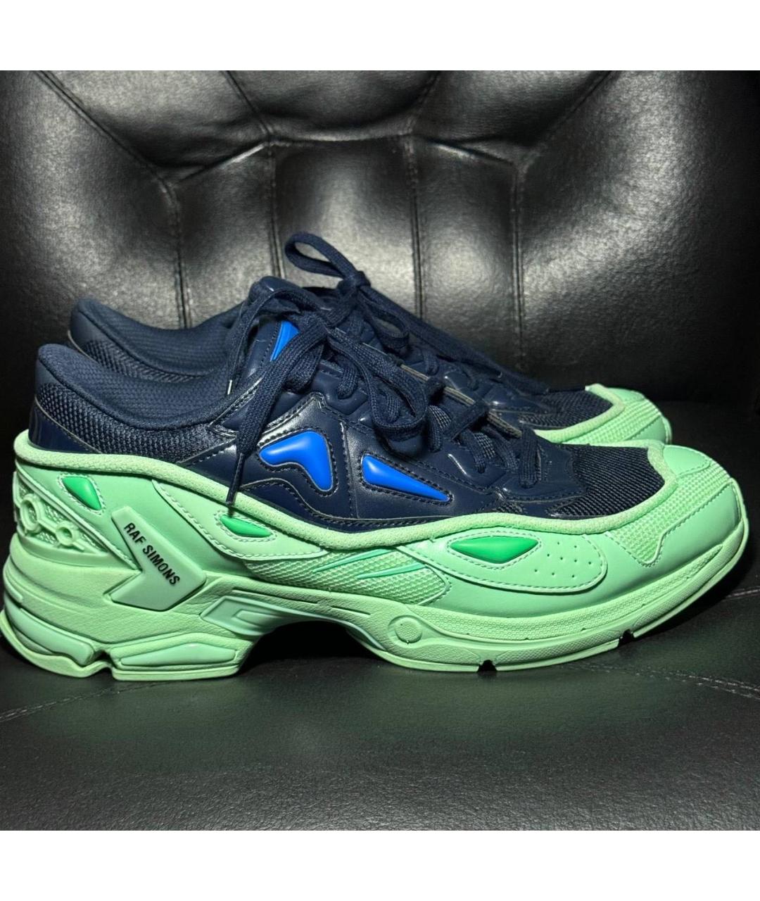 RAF SIMONS Зеленые текстильные низкие кроссовки / кеды, фото 9