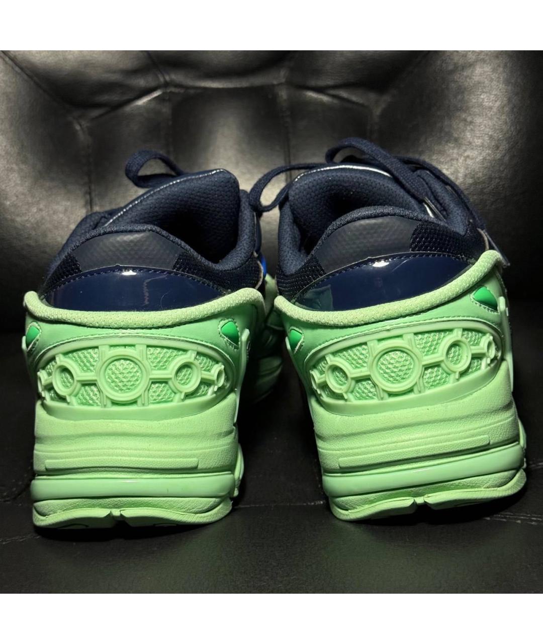 RAF SIMONS Зеленые текстильные низкие кроссовки / кеды, фото 2